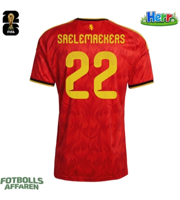 Belgien Alexis Saelemaekers #22 Hemmatröja VM 2026 Kortärmad